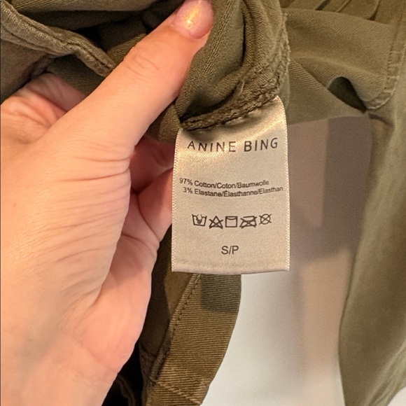 Anine Bing Utility Jacket Army Green Size Small - Picture 7 of 12